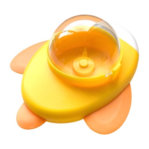 Godpqiui Interaktiver Katzenfütterer | Drehendes Katzensnack Spielzeug,Bildungsfutterpuzzle Flugzeugform Langsamfütterer Für Training Langeweile Unterhaltung Zuhause Wohnung von Godpqiui