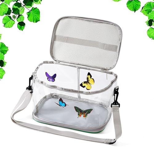 Godpqiui Schmetterlingsnetzkäfig - Lebensraum Für Marienkäfer Und Schmetterlinge,Zusammenklappbares Kleintierterrarium Zubehör Für Beobachtung Raupen Zuhause Klassenzimmer Bildung Entdeckungstouren von Godpqiui