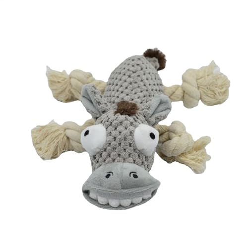 Godpqiui Tierkauen Spielzeug für Hunde, Tier quietschende Hundesspielzeug,Crinkle Squeaky Toys Plush Tierform Stoffed Puppe | Süßer Hund Chewer Interactive Cotton Seiltierzubehör, um sie zu von Godpqiui