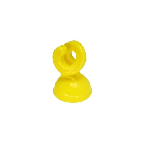 Göbel Weidezaun Elektrozaun Isolator Kopfisolator Doppelring für Stahlpfahl 8mm gelb (25er Pack) von Göbel