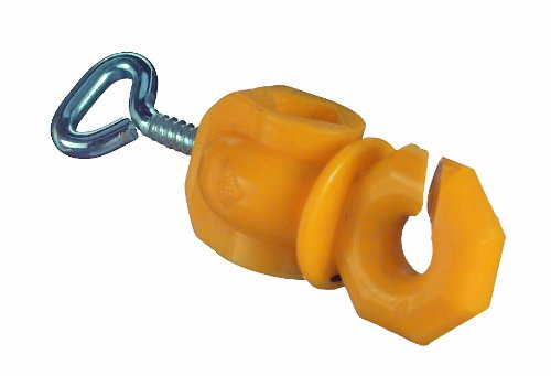 Weidezaun Elektrozaun Isolator Ringisolator eckige Form 8mm gelb (25er Pack) von Göbel