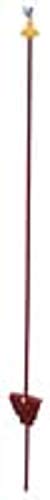 Göbel Weidezaunpfahl Metall rund 105cm x 7mm mit Kopfisolator Metallgleitöse Federstahlpfahl (10er Pack) von Göbel