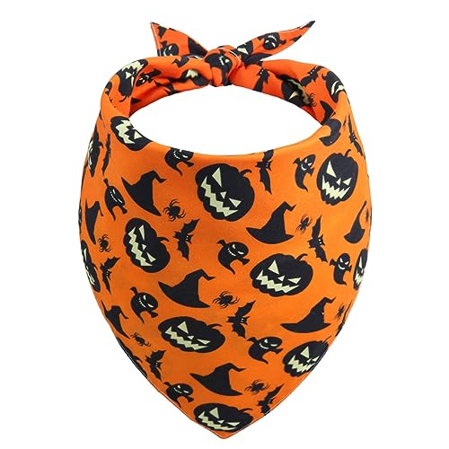 Gofshy Halloween-Hundehalstuch, hochwertig, langlebig, dreieckig, wendbar, verstellbar, für Welpen, Bandana, Taschentuch für Mädchen oder Jungen, Größe L und M, 1 Stück von Gofshy