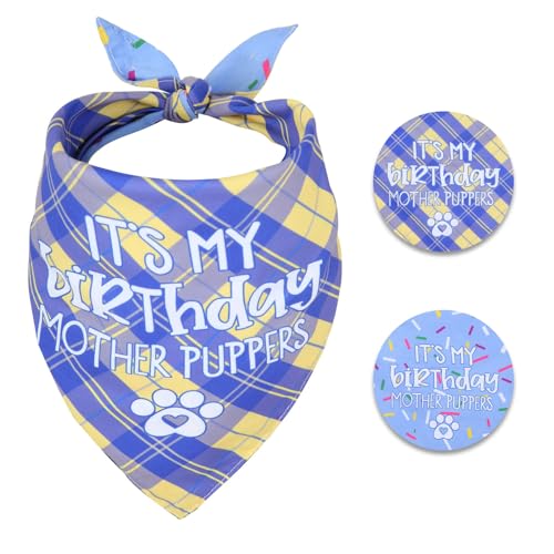 Gofshy Hunde-Geburtstags-Halstuch, Größe XL, wendbar, verschiedene Größen, für Hundegeburtstag, Jungen, Hundegeburtstag, Partyzubehör für kleine, mittelgroße und große Haustiere und Katzen Gofshy Hunde-Geburtstags-Halstuch, Größe XL, wendbar, verschiedene Größen, für Hundegeburtstag, Jungen, Hundegeburtstag, Partyzubehör für kleine, mittelgroße und große Haustiere und Katzen von Gofshy