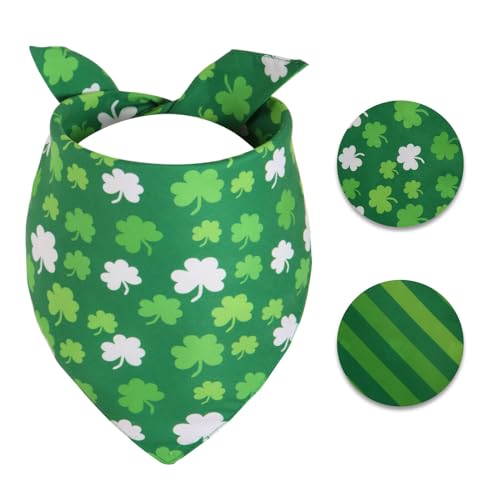 Gofshy St Patricks Day Hundehalstuch, Größe XL, 1 Stück, hochwertig, langlebig, dreieckig, wendbar, verstellbar, Welpen-Bandana, Lätzchen, Taschentuch für Mädchen oder Jungen, Größe L von Gofshy