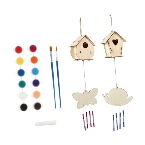 Gogogmee Handbemaltes Vogelhaus-Bastelset aus Holz für Jungen und Mädchen pädagogisches -Vogelnest-Spielzeug Gogogmee Handbemaltes Vogelhaus-Bastelset aus Holz für Jungen und Mädchen pädagogisches -Vogelnest-Spielzeug von Gogogmee