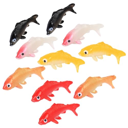 Gogogmee 10 Stück Künstliche Koi Fische für Aquarien Realistische Dekoration Fake Fish Modelle für Fischbecken Hochwertige Aquarium Deko für DIY Landschaften Gogogmee 10 Stück Künstliche Koi Fische für Aquarien Realistische Dekoration Fake Fish Modelle für Fischbecken Hochwertige Aquarium Deko für DIY Landschaften von Gogogmee