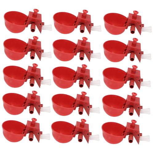 Gogogmee 15 Stück Teiliges Geflügeltränke Rot Automatische Wassertränke mit Einstellbarem Wasserdurchfluss Langlebiges Material Für Küken Tauben Wachteln und Haustiere Gogogmee 15 Stück Teiliges Geflügeltränke Rot Automatische Wassertränke mit Einstellbarem Wasserdurchfluss Langlebiges Material Für Küken Tauben Wachteln und Haustiere von Gogogmee