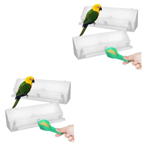 Gogogmee 2 Sets Vogel Zubehör Feeder Box Mit Löffel Einfach Installieren Vogelfutter Spender Für Käfig Gogogmee 2 Sets Vogel Zubehör Feeder Box Mit Löffel Einfach Installieren Vogelfutter Spender Für Käfig von Gogogmee