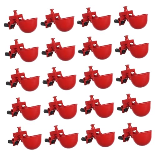 Gogogmee 20 Stück Teiliges Geflügeltränke Automatische Küken Tränken mit Einstellbarem Wasservolumen Rote Wassertrinkschalen für Hühner Wachteln Tauben und Vögel Langlebig Zufällige Farbe Gogogmee 20 Stück Teiliges Geflügeltränke Automatische Küken Tränken mit Einstellbarem Wasservolumen Rote Wassertrinkschalen für Hühner Wachteln Tauben und Vögel Langlebig Zufällige Farbe von Gogogmee