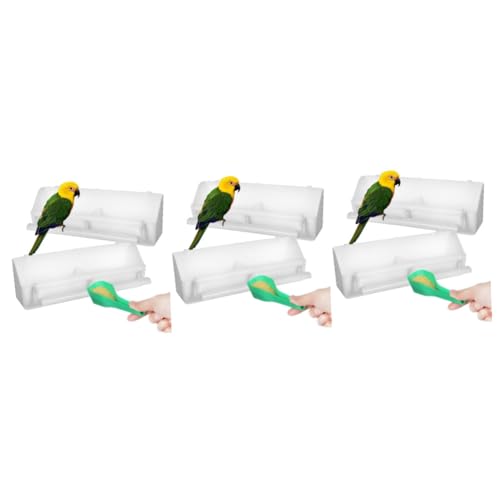 Gogogmee 3 Sets Futternapf Für Vogelkäfige Mit Wasserzufuhr Sittich-futterspenderhalter Einfach Zu Installierende Befestigung Mit Festem Griff Für Vögel Im Innenbereich von Gogogmee