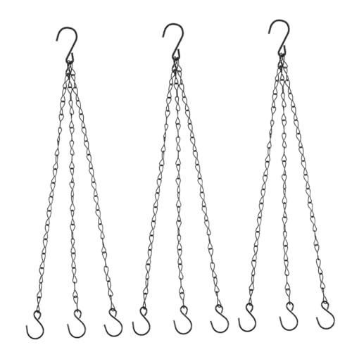 Gogogmee 3 Stück Metallhängende Ketten für Blumentöpfe mit Haken Stabiler Aufhänger für Gartenpflanzen Langlebig und Ästhetisch Ansprechend von Gogogmee
