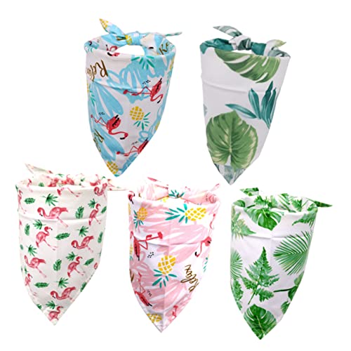 Gogogmee 5 Stücke Handtuch Schal Hundehalsband Lätzchen Weich Tropischen Vogel Stil Festliche Dekoration für Hundehalsband von Gogogmee
