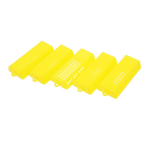 Gogogmee 5 Stück Königin-käfig-transportbox, Bienenaufzuchtkäfige, Königin-schutzkäfig, Bienenzucht-Werkzeuge, Bienenzucht-aufzuchtbecher-Set Für Anfänger-imker, Gelb Gogogmee 5 Stück Königin-käfig-transportbox, Bienenaufzuchtkäfige, Königin-schutzkäfig, Bienenzucht-Werkzeuge, Bienenzucht-aufzuchtbecher-Set Für Anfänger-imker, Gelb von Gogogmee