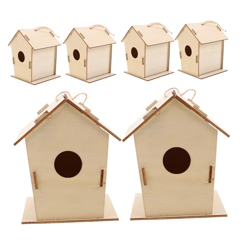 Gogogmee 6 Stück Teiliges DIY Vogelhaus für Unbemalte Holz Vogelhäuser zum Bemalen Kreatives Graffiti Bastelset Outdoor Hängendes Vogelhaus Fördert Kunst und Naturerlebnis Gogogmee 6 Stück Teiliges DIY Vogelhaus für Unbemalte Holz Vogelhäuser zum Bemalen Kreatives Graffiti Bastelset Outdoor Hängendes Vogelhaus Fördert Kunst und Naturerlebnis von Gogogmee