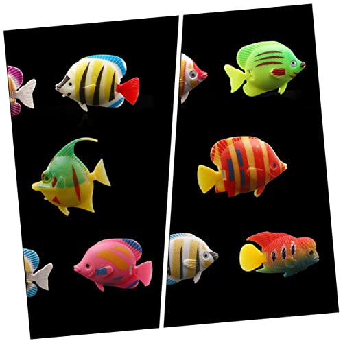 Gogogmee 8 Stück Teiliges Bunte Schwimmende Kunststoff Fische Aquarium Dekoration Realistische Simulation Aquarium Fisch Figuren für Tischdekoration von Gogogmee