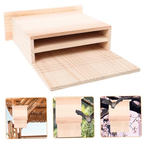 Gogogmee Halloween Dekorationen Outdoor Bat Box Handgefertigte Holz Bat Unterschlupf Für Hof Gogogmee Halloween Dekorationen Outdoor Bat Box Handgefertigte Holz Bat Unterschlupf Für Hof von Gogogmee