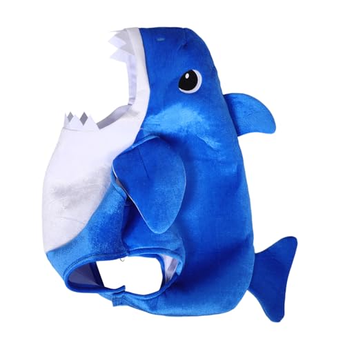 Gogogmee Kostüm mit Kapuze Atmungsaktives Halloween Tierkostüm für Jungen und Mädchen Weiches Bequemes Meeresbewohner Outfit in Blau Rosa und Gelb für Geburtstagsfeiern Schulaufführungen von Gogogmee