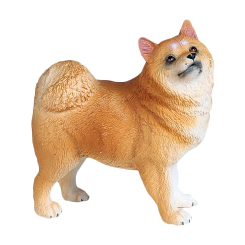 Gogogmee Kunststoff Hundestatue Samojede Modell für Realistisches Hundespielzeug Tischdekoration und Lernspielzeug für Zuhause und Unterwegs von Gogogmee