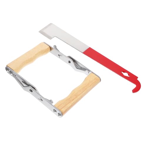 Gogogmee Teiliges Edelstahl Rahmenheber mit Holzgriff und J Haken Schaber Langlebige Bienenzucht Ausrüstung für Imker Anfänger und Bienenzubehör von Gogogmee