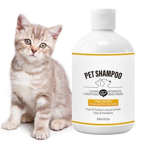 Gohemsun Haustiershampoo für Hunde,Shampoo für Hunde, Feuchtigkeitsspendendes Haustiershampoo, Geruchsbeseitigendes Katzenshampoo, natürliches desodorierendes Pet Wash-Shampoo, Duschgel zur Linderung von Gohemsun