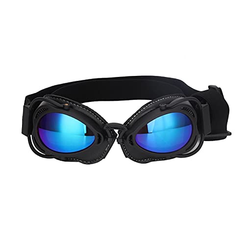 Goick Faltbarer großer Hund UV-Schutzbrille Sonnenbrille Haustierdekoration Augenschutzzubehör (Farbe optional)(Schwarz) von Goick