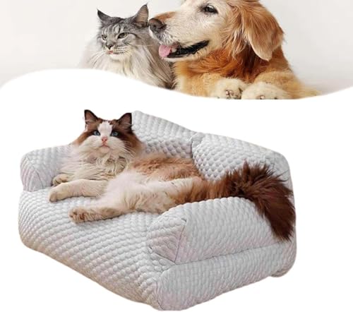 Kühlendes Haustierbett aus Eisseide, atmungsaktiv, waschbar, Hundesofa, kühlendes Bett, Sommerschlafen, kühles Eisseidenbett, abnehmbar und waschbar, Anzug für kleine, mittelgroße und große Hunde und Kühlendes Haustierbett aus Eisseide, atmungsaktiv, waschbar, Hundesofa, kühlendes Bett, Sommerschlafen, kühles Eisseidenbett, abnehmbar und waschbar, Anzug für kleine, mittelgroße und große Hunde und von Gokame