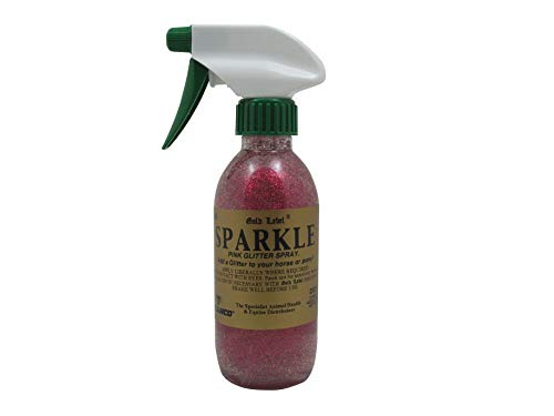 Gold Label Sparkle Glitzer-Spray, 250 ml, für Pferd, Zaumzeug und Reiter, Pink Glitter von Gold Label