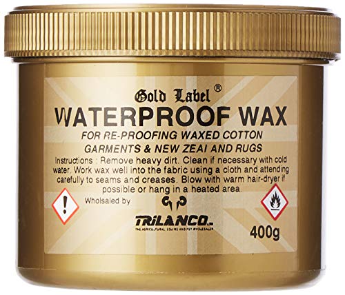 Gold Label Wasserdicht Wachs für re-proofing Baumwolle Kleidung und Pferdedecken, 400 g von Gold Label