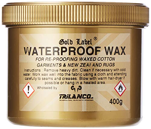 Gold Label Wasserdicht Wachs für re-proofing Baumwolle Kleidung und Pferdedecken, 400 g Gold Label Wasserdicht Wachs für re-proofing Baumwolle Kleidung und Pferdedecken, 400 g von Gold Label