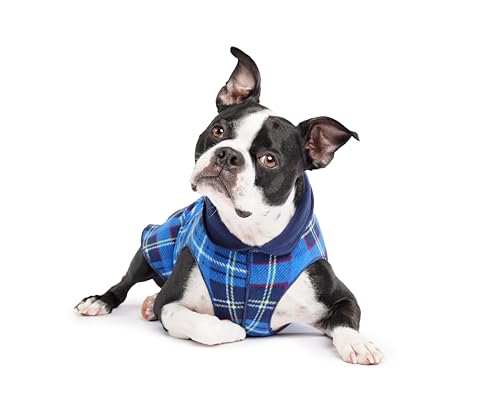 Gold Paw Duluth Double Fleece Hundemantel Pullover - Weiche, warme Hundekleidung, 4-Wege-Stretch-Haustierpullover - Maschinenwaschbar, Ganzjahreszeiten, Blau kariert/Marineblau, Größe 8 Gold Paw Duluth Double Fleece Hundemantel Pullover - Weiche, warme Hundekleidung, 4-Wege-Stretch-Haustierpullover - Maschinenwaschbar, Ganzjahreszeiten, Blau kariert/Marineblau, Größe 8 von Gold Paw