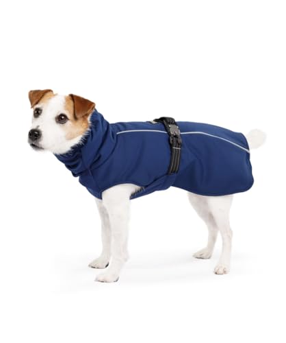 Goldpaw Hundemantel für den Winter, isolierte Haustierjacke für kaltes Wetter, verstellbare Passform und stilvolle Hunde-Oberbekleidung, Marineblau, Größe 26 von Gold Paw