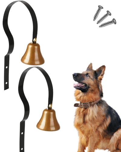 GoldTiger Hunde-Türklingel, feste Metall-Hunde-Türklingel, Hundeglocke für Töpfchentraining, Klingel für Hunde, um nach draußen zu gehen, manuelle Montage, Wandmontage, 2 Stück, Schwarz GoldTiger Hunde-Türklingel, feste Metall-Hunde-Türklingel, Hundeglocke für Töpfchentraining, Klingel für Hunde, um nach draußen zu gehen, manuelle Montage, Wandmontage, 2 Stück, Schwarz von GoldTiger