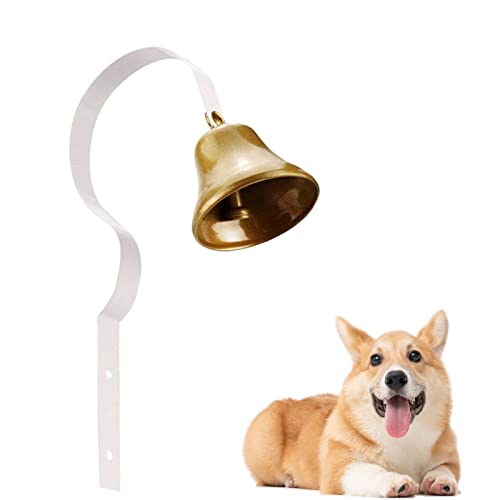 GoldTiger Hunde-Türklingel, feste Metall-Türklingel, Hundeglocke für Töpfchentraining, Klingel für Hunde, um nach draußen zu gehen, manuelle Montage, Wandmontage, Hundetürklingel (weiß) von GoldTiger