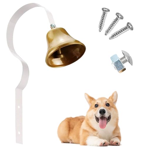 GoldTiger Hunde-Türklingel, feste Metall-Türklingel, Hundeglocke für Töpfchentraining, Klingel für Hunde, um nach draußen zu gehen, manuelle Montage, Wandmontage, Weiß GoldTiger Hunde-Türklingel, feste Metall-Türklingel, Hundeglocke für Töpfchentraining, Klingel für Hunde, um nach draußen zu gehen, manuelle Montage, Wandmontage, Weiß von GoldTiger