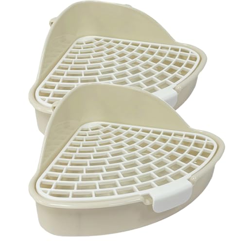 Ecktoilette für Kleintiere, Käfig, Töpfchentrainer für Hamster, Kaninchen, Meerschweinchen, Frettchen, Rennmäuse, Chinchilla, 2 Stück Ecktoilette für Kleintiere, Käfig, Töpfchentrainer für Hamster, Kaninchen, Meerschweinchen, Frettchen, Rennmäuse, Chinchilla, 2 Stück von Goldeal