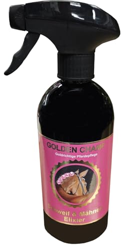 Golden Champ Schweif & Glanzspray – Orangenduft – Mähnen- und Schweifpflege für seidigen Glanz 500ml von Golden Champ - Goldrichtig