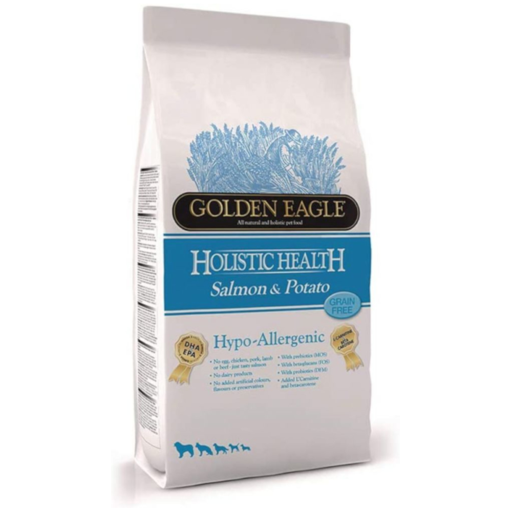 Golden Eagle Hypoallergen Lachs und Kartoffel 26/12 Getreidefrei - Sparpaket: 2 x 10 kg Golden Eagle Hypoallergen Lachs und Kartoffel 26/12 Getreidefrei - Sparpaket: 2 x 10 kg von Golden Eagle