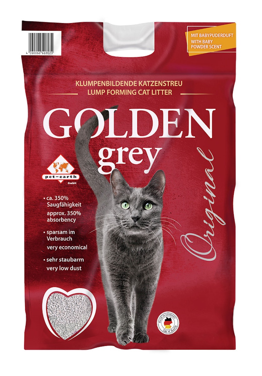 GOLDEN grey mit Babypuderduft Katzenstreu von Golden Grey