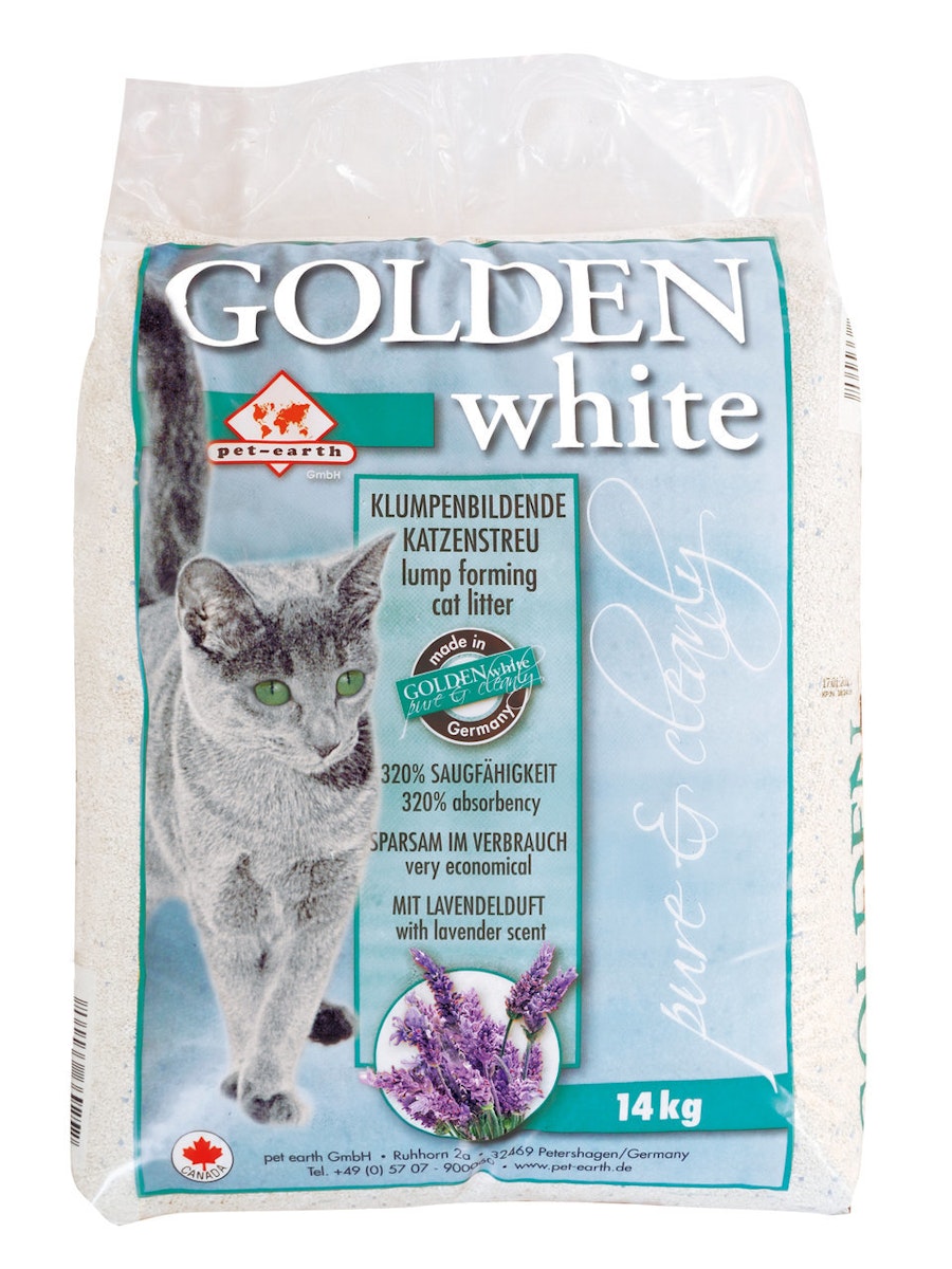 GOLDEN white Katzenstreu mit Lavendelduft von Golden Grey