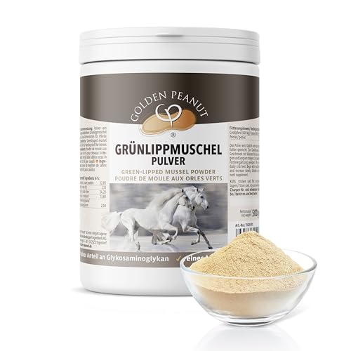 GOLDEN PEANUT Grünlippmuschelpulver 500 g - Neuseeland Muschel Extrakt Premium Qualität für Pferde und Ponys von GOLDEN PEANUT