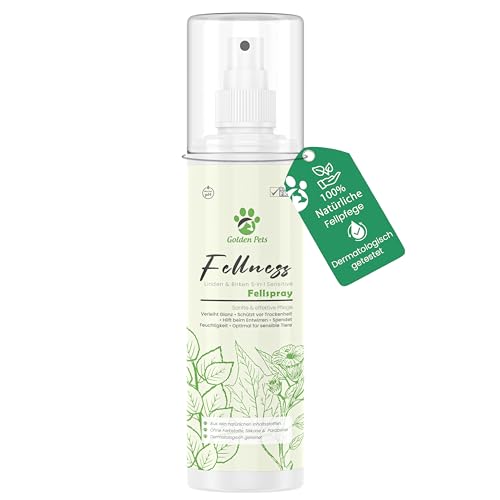 Golden Pets Fellspray 250 ml - Entfilzungsspray für Hunde & Katzen - Verbesserte Kämmbarkeit - 100% natürliche Fellpflege + neues E-Book von Golden Pets