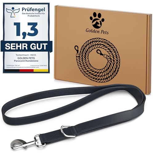 Testnote: Sehr gut - Kurzführer Hund 31cm I Wetterfest aus Biothane und Neopren Polsterung I Griffstück für Golden Pets Hundeleine I kleine - große Hunde von Golden Pets