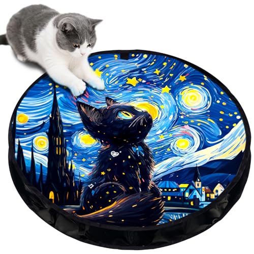 GoldenSun Katzen-Labyrinth-Beutelspielzeug, Interaktives Spiel- und Trainingszubehör für Katzen, Kompatibel Katzenballspielzeug, nur Labyrinth-Beuteltasche, Kein Ball von GoldenSun