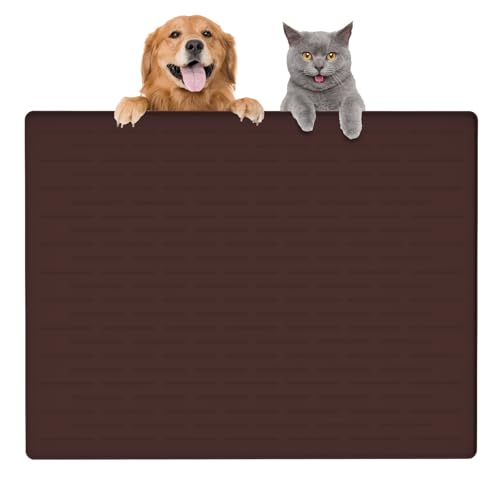 Große Hundefuttermatte, Silikon-Füttermatte für Futter und Wasser, wasserdicht, erhöhter Rand, Haustier-Tischset, Katzen- und Hundenapfmatte für Böden, mehrere Farben und Größen für Haustiere (81,3 x Große Hundefuttermatte, Silikon-Füttermatte für Futter und Wasser, wasserdicht, erhöhter Rand, Haustier-Tischset, Katzen- und Hundenapfmatte für Böden, mehrere Farben und Größen für Haustiere (81,3 x von Goldleaf