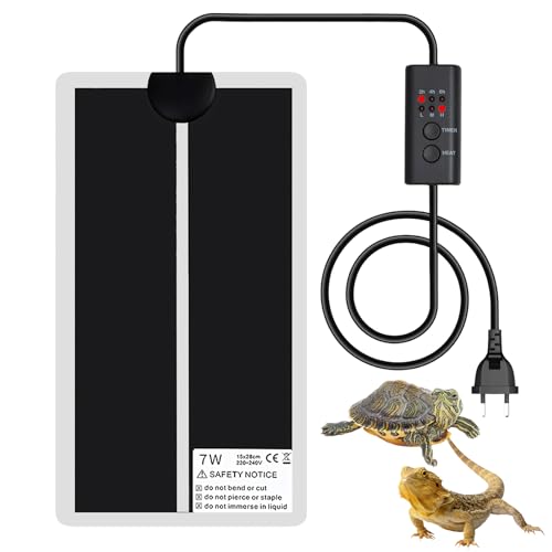 Golgner 7W Terrarium Heizmatte, Reptil Heizmatte, Einstellbar Reptile Wärmekissen, Heizkissen für Reptilien, mit Temperaturregelung, Nicht-klebendes, für Reptilien Schlangen Eidechse Gecko 28 * 15cm Golgner 7W Terrarium Heizmatte, Reptil Heizmatte, Einstellbar Reptile Wärmekissen, Heizkissen für Reptilien, mit Temperaturregelung, Nicht-klebendes, für Reptilien Schlangen Eidechse Gecko 28 * 15cm von Golgner