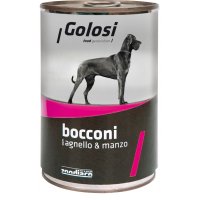 Nahrung für Hunde Bocconi Lamm & Rindfleisch 400 g by Zodiaco GOLOSI Food Generation Nahrung für Hunde Bocconi Lamm & Rindfleisch 400 g by Zodiaco GOLOSI Food Generation von Golosi