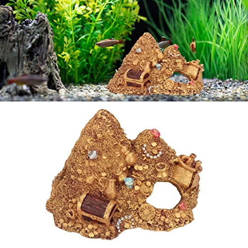 Aquarium Höhle Aquarium Deko Höhle Goldene Aquarium Steine Aquarium Deko, Simulation Exquisite Kingsoft, Fisch Garnelen Versteck, Aquarium Zubehör Deko Ornamente, 15x11x12cm Aquarium Höhle Aquarium Deko Höhle Goldene Aquarium Steine Aquarium Deko, Simulation Exquisite Kingsoft, Fisch Garnelen Versteck, Aquarium Zubehör Deko Ornamente, 15x11x12cm von Gonetre