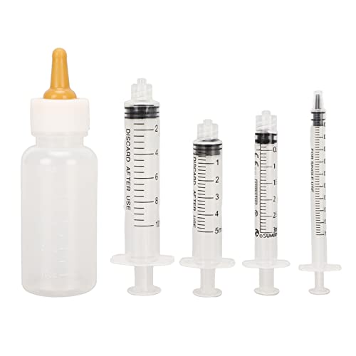 CatKits Kätzchen-Futterflaschen Pet Medizin Feeder PetKits Professionelle Ersatz NippelRate Control Kätzchen Fütterungsflaschen für Kätzchen Welpen (Gelb) von Gonetre