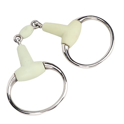Gonetre Edelstahl Bit Gummi Gummi Mund Mund Snaffle Bit Zum Stundenlanger Training Rennsport Langlebige Bequeme Kontrolle Professionelle Trainingsausrüstung von Gonetre